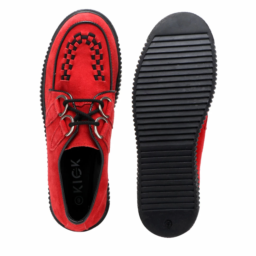 Kickfootwear Women's Riot Red Creepers WOMENS 3 Kickfootwear Women's Riot Red Creepers WOMENS