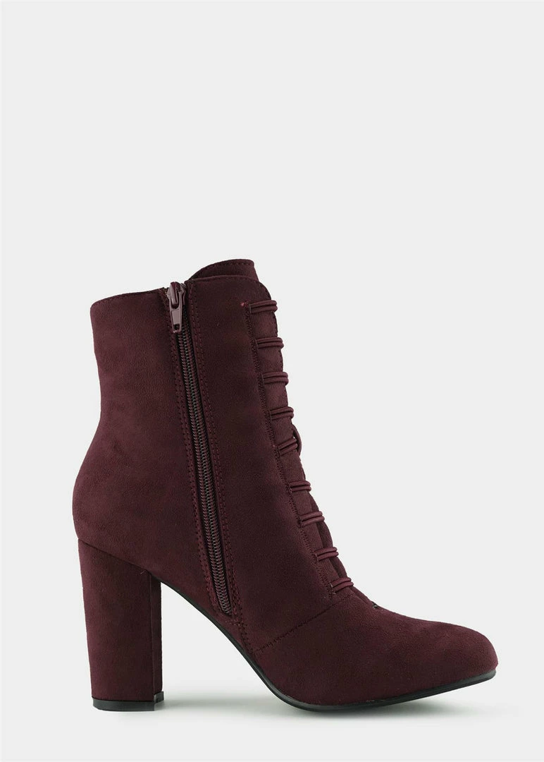 Kickfootwear Lucia Vintage Gold Button Boots - Burgundy 6 Kickfootwear Lucia Vintage Gold Button Boots - Burgundy