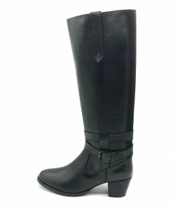 Kickfootwear WOMENS Western Long Leather Smart Black Boots