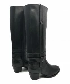 Kickfootwear WOMENS Western Long Leather Smart Black Boots