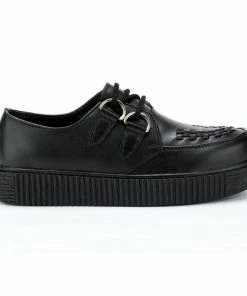Kickfootwear WOMENS Women's Riot Black Leather Creepers 9 Kickfootwear WOMENS Women's Riot Black Leather Creepers