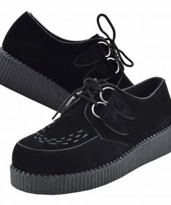 Kickfootwear Mens Rebel Black Suede Creepers