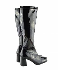 Kickfootwear Betty Block Heel Retro Boots - Black WOMENS