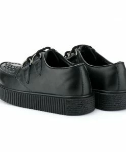 Kickfootwear WOMENS Women's Riot Black Leather Creepers 10 Kickfootwear WOMENS Women's Riot Black Leather Creepers