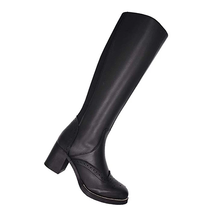 Kickfootwear WOMENS NEW In Black Leather Long Brogue Boots 3 Kickfootwear WOMENS NEW In Black Leather Long Brogue Boots