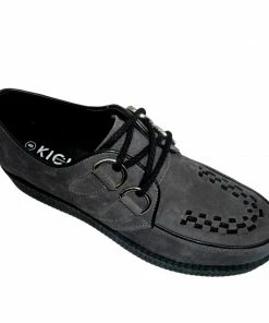 Kickfootwear Mens Rebel Grey Suede Creepers