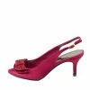 Kickfootwear WOMENS Satin Bow Party Slingbacks - Red