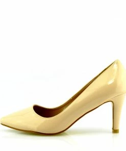 Kickfootwear WOMENS Mid Heel Smart Shoes - Nude