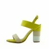 Kickfootwear WOMENS Block Heel Buckle Sandals - Yellow