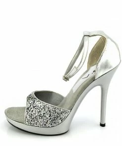 Kickfootwear High Party Slingback Sandals - Silver WOMENS