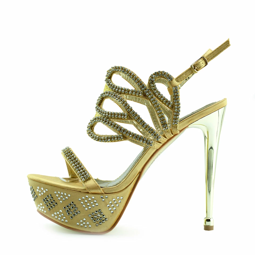 Kickfootwear Womens Charmaine Clear Perspex High Heels Fashion Platform Pole Dancing Shoes - Gold AB3909 1 Kickfootwear Womens Charmaine Clear Perspex High Heels Fashion Platform Pole Dancing Shoes - Gold AB3909