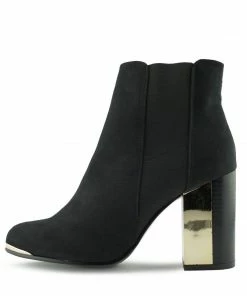 Kickfootwear Alba Soft Metallic Heel Boots - Black