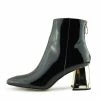 Kickfootwear Farrow 60's Metallic Block Heel Boots - Black WOMENS
