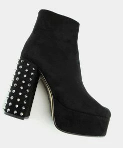 Kickfootwear Camden Spike Stud Heel Platform Boots - Black