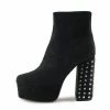 Kickfootwear Camden Spike Stud Heel Platform Boots - Black