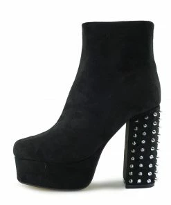Kickfootwear Camden Spike Stud Heel Platform Boots - Black