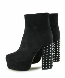 Kickfootwear Camden Spike Stud Heel Platform Boots - Black