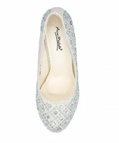 Kickfootwear Evie Sparkle Detail Court Shoes - Ivory 5 Kickfootwear Evie Sparkle Detail Court Shoes - Ivory