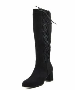 Kickfootwear WOMENS Demi Side Cut Out Closed Toe Boots - Black