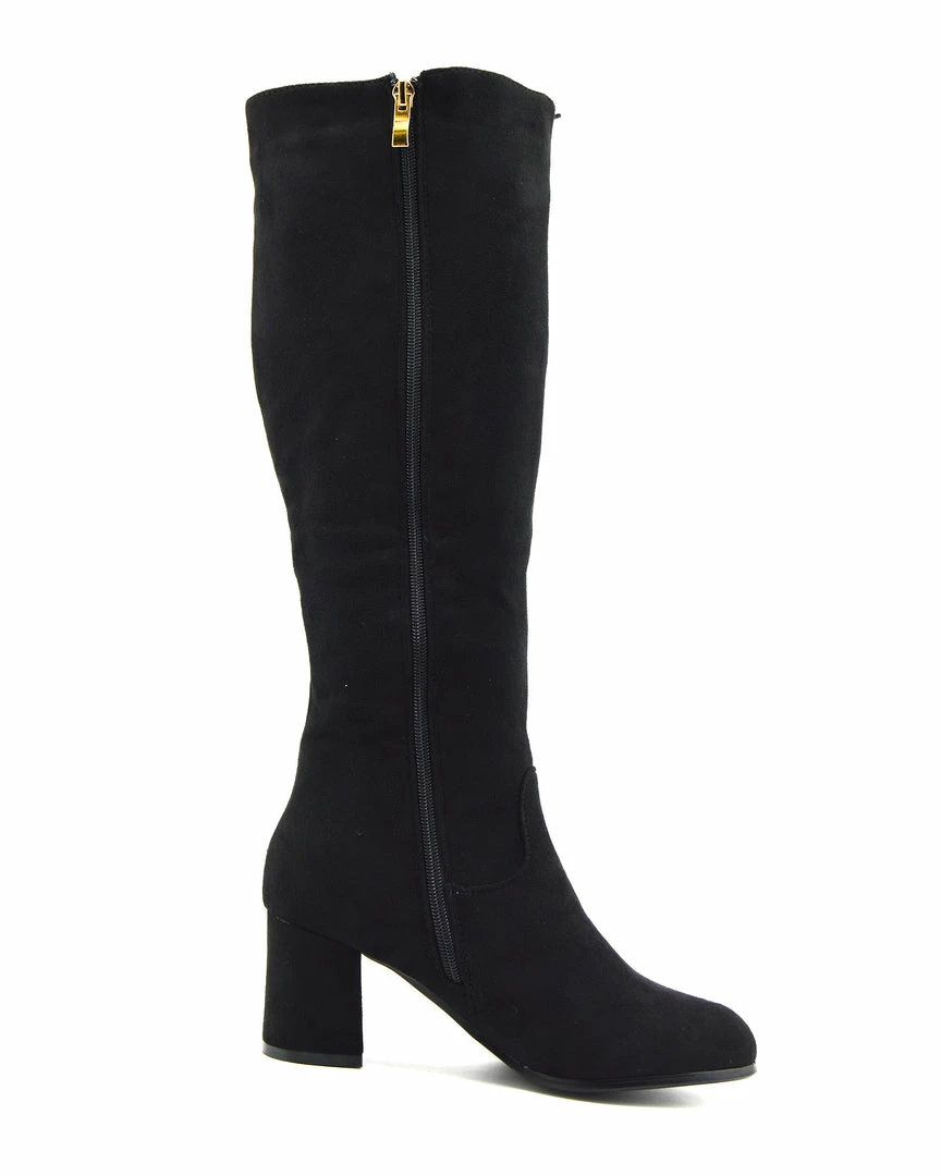 Kickfootwear WOMENS Demi Side Cut Out Closed Toe Boots - Black 3 Kickfootwear WOMENS Demi Side Cut Out Closed Toe Boots - Black