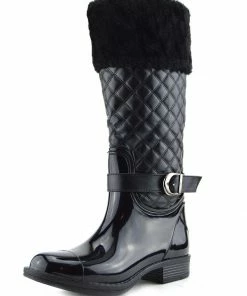 Kickfootwear Knee High Faux Fur Top Winter Wellington Boots WOMENS 8 Kickfootwear Knee High Faux Fur Top Winter Wellington Boots WOMENS