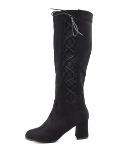 Kickfootwear WOMENS Demi Side Cut Out Closed Toe Boots - Black