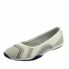Kickfootwear Arden Bow Detail Flat Ballet Slip On Leather Shoes - White WOMENS