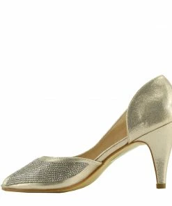 Kickfootwear WOMENS Ladies Heels Classic Party Looks Open Toe Wedding Shoes - Gold RAI21