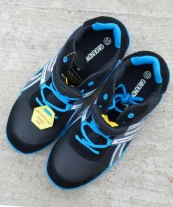 Kickfootwear MENS Groundwork Steel Toe Lightweight Safety Trainers - Black-Blue
