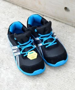 Kickfootwear MENS Groundwork Steel Toe Lightweight Safety Trainers - Black-Blue