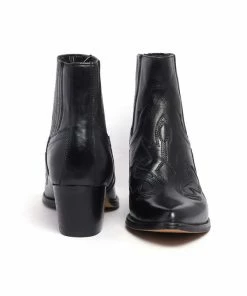 Kickfootwear Black Kitty Leather Ankle Boots WOMENS 9 Kickfootwear Black Kitty Leather Ankle Boots WOMENS