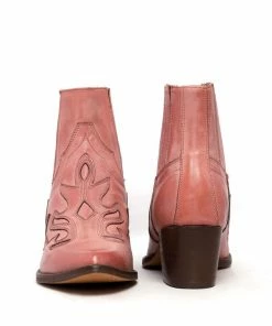 Kickfootwear Pink Kitty Leather Ankle Boots