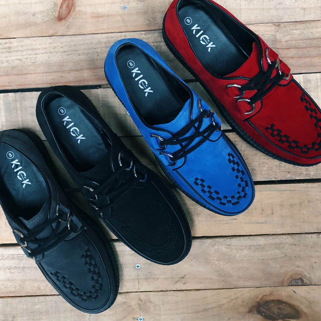 Kickfootwear Mens Rebel Black Suede Creepers 3 Kickfootwear Mens Rebel Black Suede Creepers