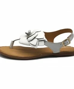 Kickfootwear Flower Design Flat Leather Sandals - Black White Pink Yellow WOMENS 34 Kickfootwear Flower Design Flat Leather Sandals - Black White Pink Yellow WOMENS