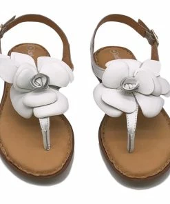 Kickfootwear Flower Design Flat Leather Sandals - Black White Pink Yellow WOMENS 37 Kickfootwear Flower Design Flat Leather Sandals - Black White Pink Yellow WOMENS