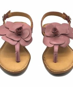 Kickfootwear Flower Design Flat Leather Sandals - Black White Pink Yellow WOMENS 30 Kickfootwear Flower Design Flat Leather Sandals - Black White Pink Yellow WOMENS