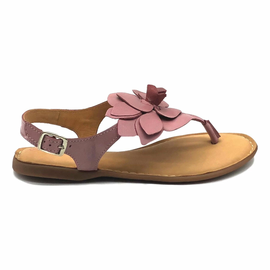 Kickfootwear Flower Design Flat Leather Sandals - Black White Pink Yellow WOMENS 11 Kickfootwear Flower Design Flat Leather Sandals - Black White Pink Yellow WOMENS