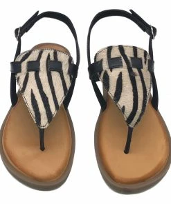 Kickfootwear Flat Leather Zebra Leopard Animal Sandals 19 Kickfootwear Flat Leather Zebra Leopard Animal Sandals