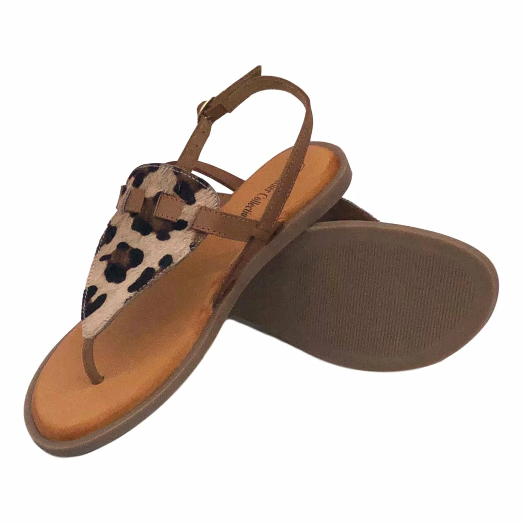 Kickfootwear Flat Leather Zebra Leopard Animal Sandals 3 Kickfootwear Flat Leather Zebra Leopard Animal Sandals