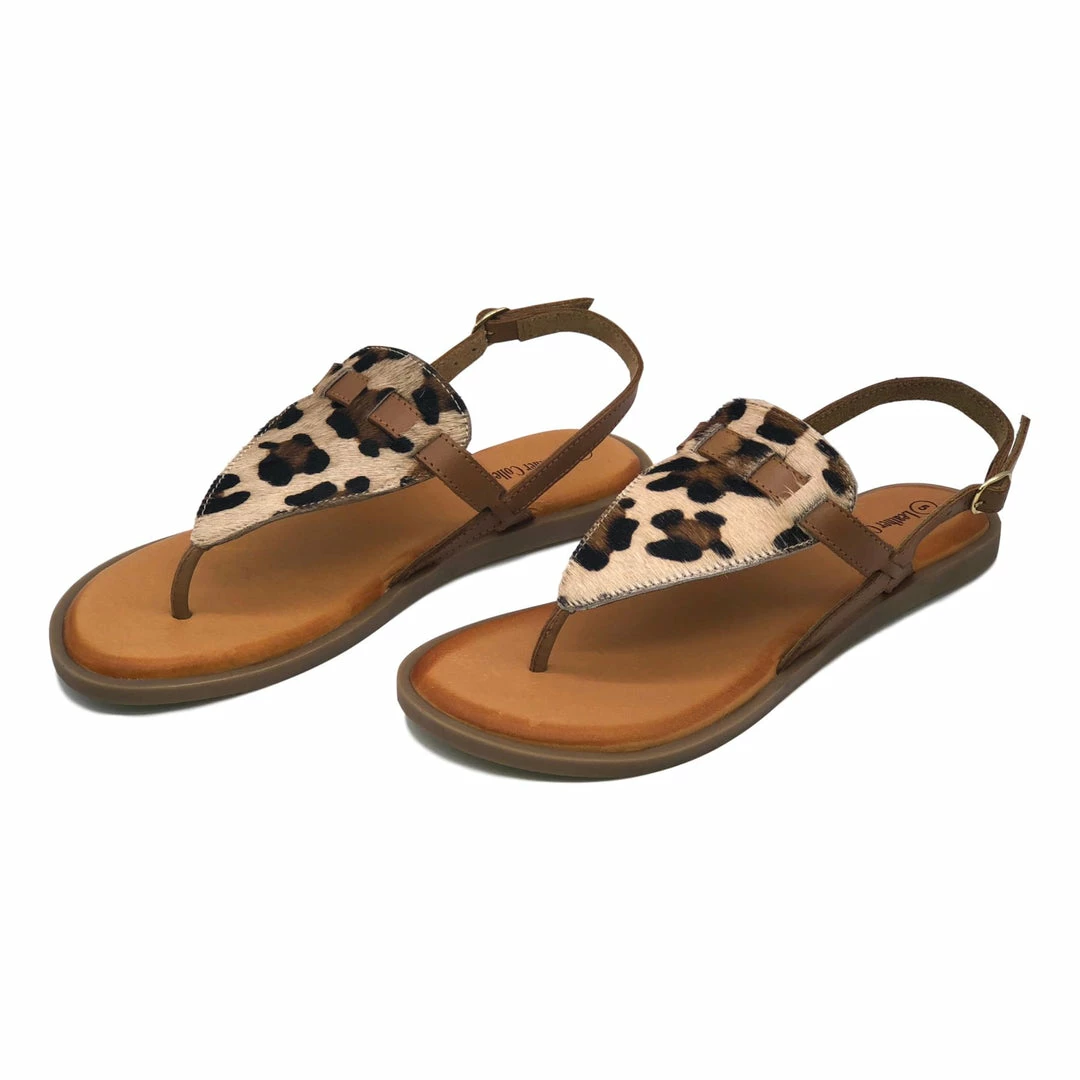 Kickfootwear Flat Leather Zebra Leopard Animal Sandals 5 Kickfootwear Flat Leather Zebra Leopard Animal Sandals