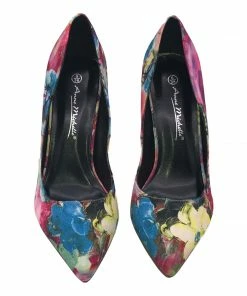 Kickfootwear WOMENS Printed Satin Party Court Stiletto Shoes - F90026 19 Kickfootwear WOMENS Printed Satin Party Court Stiletto Shoes - F90026