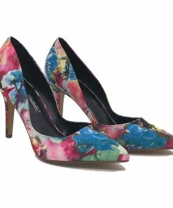 Kickfootwear WOMENS Printed Satin Party Court Stiletto Shoes - F90026 20 Kickfootwear WOMENS Printed Satin Party Court Stiletto Shoes - F90026