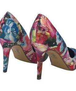 Kickfootwear WOMENS Printed Satin Party Court Stiletto Shoes - F90026 21 Kickfootwear WOMENS Printed Satin Party Court Stiletto Shoes - F90026