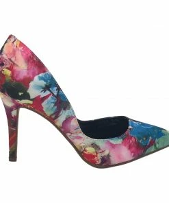 Kickfootwear WOMENS Printed Satin Party Court Stiletto Shoes - F90026 23 Kickfootwear WOMENS Printed Satin Party Court Stiletto Shoes - F90026