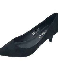 Kickfootwear Smart Faux Suede Kitten Heel Court Shoes Women's Heels