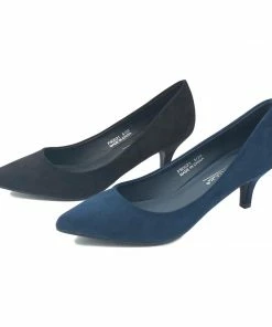 Kickfootwear Sales 2022 23 Kickfootwear Smart Faux Suede Kitten Heel Court Shoes Women's Heels