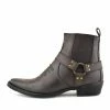 Kickfootwear Nash Leather Ankle Cowboy Ring Boots - Brown MENS