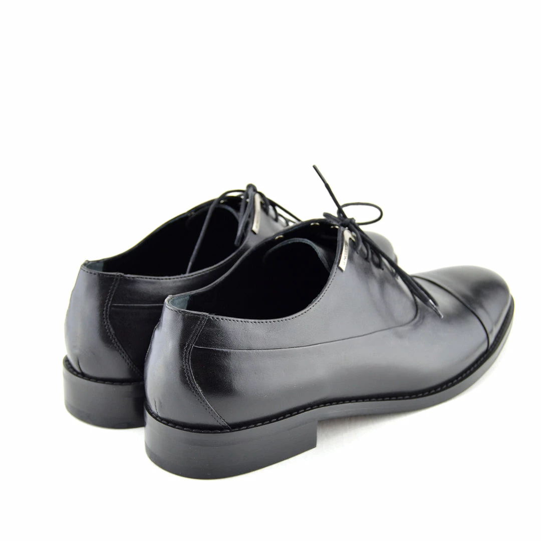 Kickfootwear MENS Giatoma Niccoli Leather Oxford Trim Shoes - Black 4 Kickfootwear MENS Giatoma Niccoli Leather Oxford Trim Shoes - Black