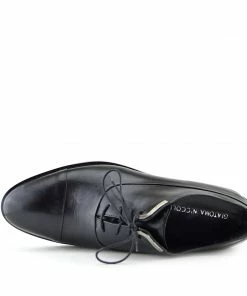 Kickfootwear MENS Giatoma Niccoli Leather Oxford Trim Shoes - Black 11 Kickfootwear MENS Giatoma Niccoli Leather Oxford Trim Shoes - Black