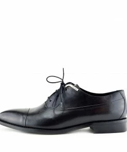 Kickfootwear MENS Giatoma Niccoli Leather Oxford Trim Shoes - Black